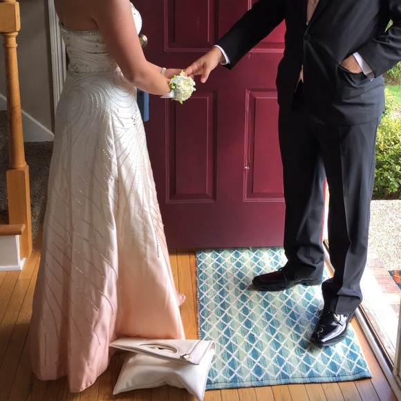 Gold/ Blush pageant/prom dress - Picture 2 of 3