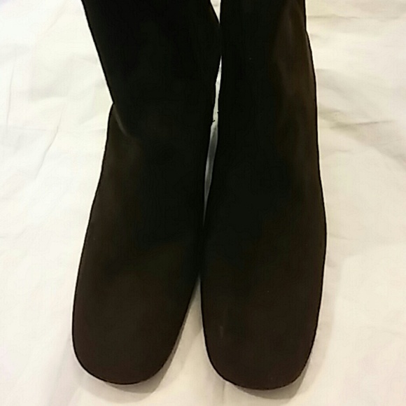 Auth.Prada Suede Ankle Boot Sz 37.5 - Picture 2 of 4