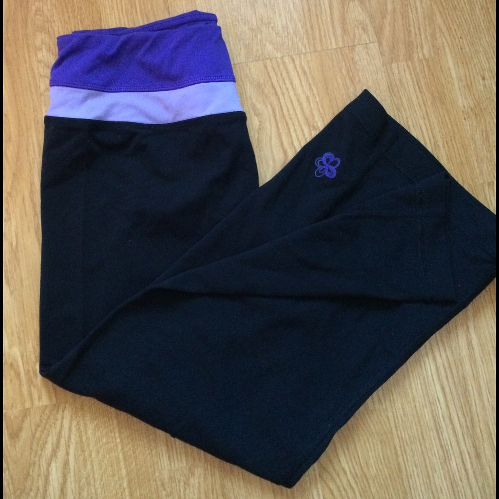 Two tone yoga capri pants