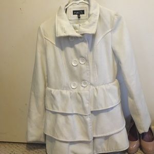 White Ruffled Coat