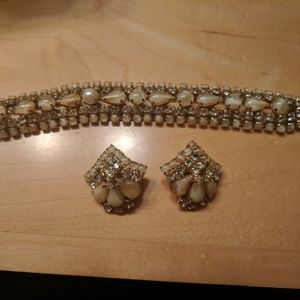 Vintage Bracelet and earring set-unmarked