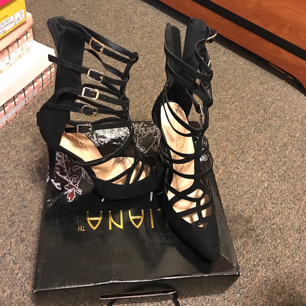 Black ankle length heels