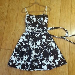 Strapless Flower Print Sundress