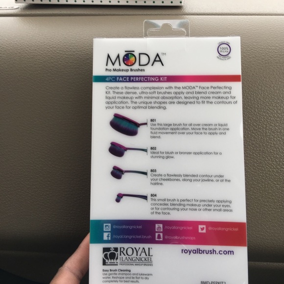 Moda Prismatic Pro Makeup Brushes 4p Face - Picture 2 of 2