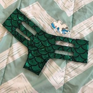 iHeartRaves Mermaid Micro Cut Out Booty Shorts