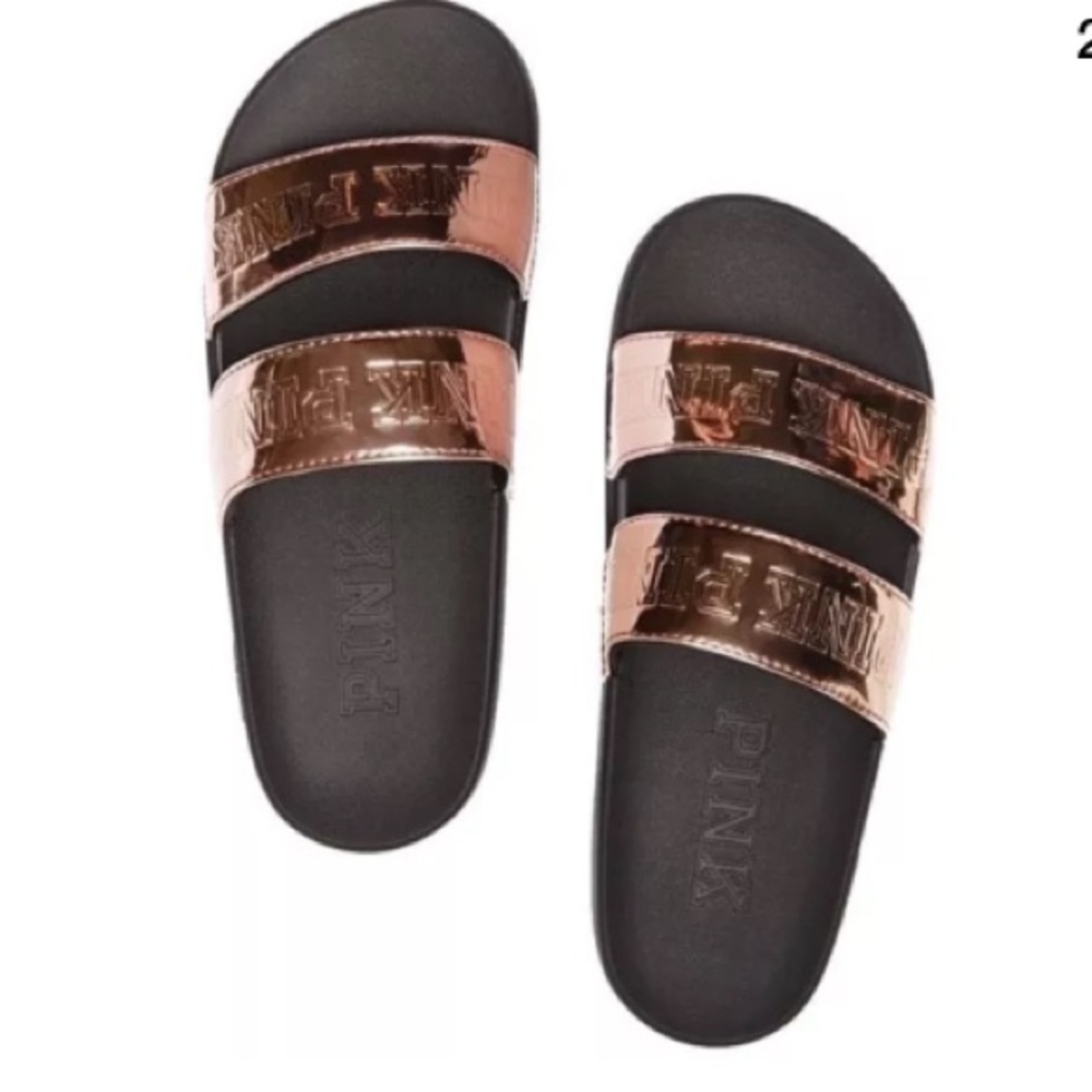 Last 1! Vs pink slides sandals slippers - Picture 5 of 6