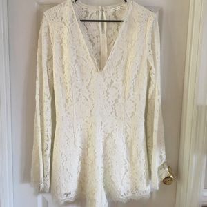 White Lace Romper
