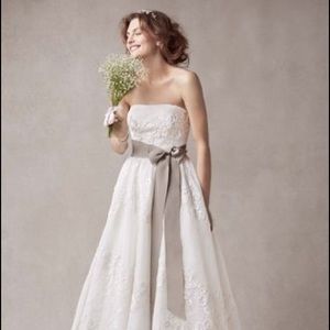Melissa Sweet Lace Strapless Dress