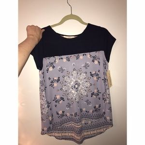 Purple Patterned Blouse