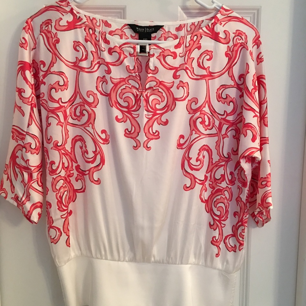 WHBM 3/4 Sleeve Silk Blouse