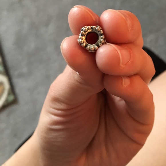 Purple floral pandora bracelet charm - Picture 2 of 3