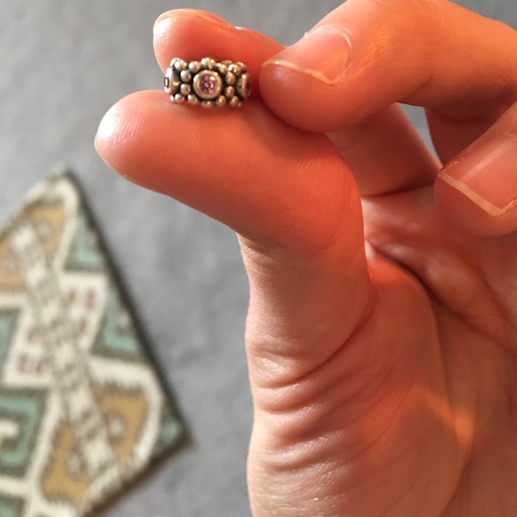 Purple floral pandora bracelet charm - Picture 3 of 3