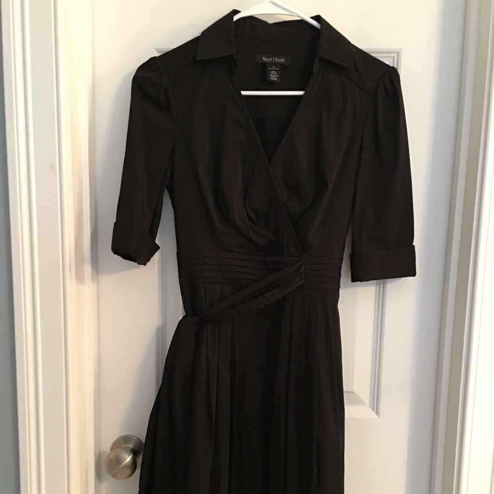 WHBM black wrap dress