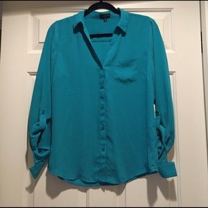 The Limited teal Blouse