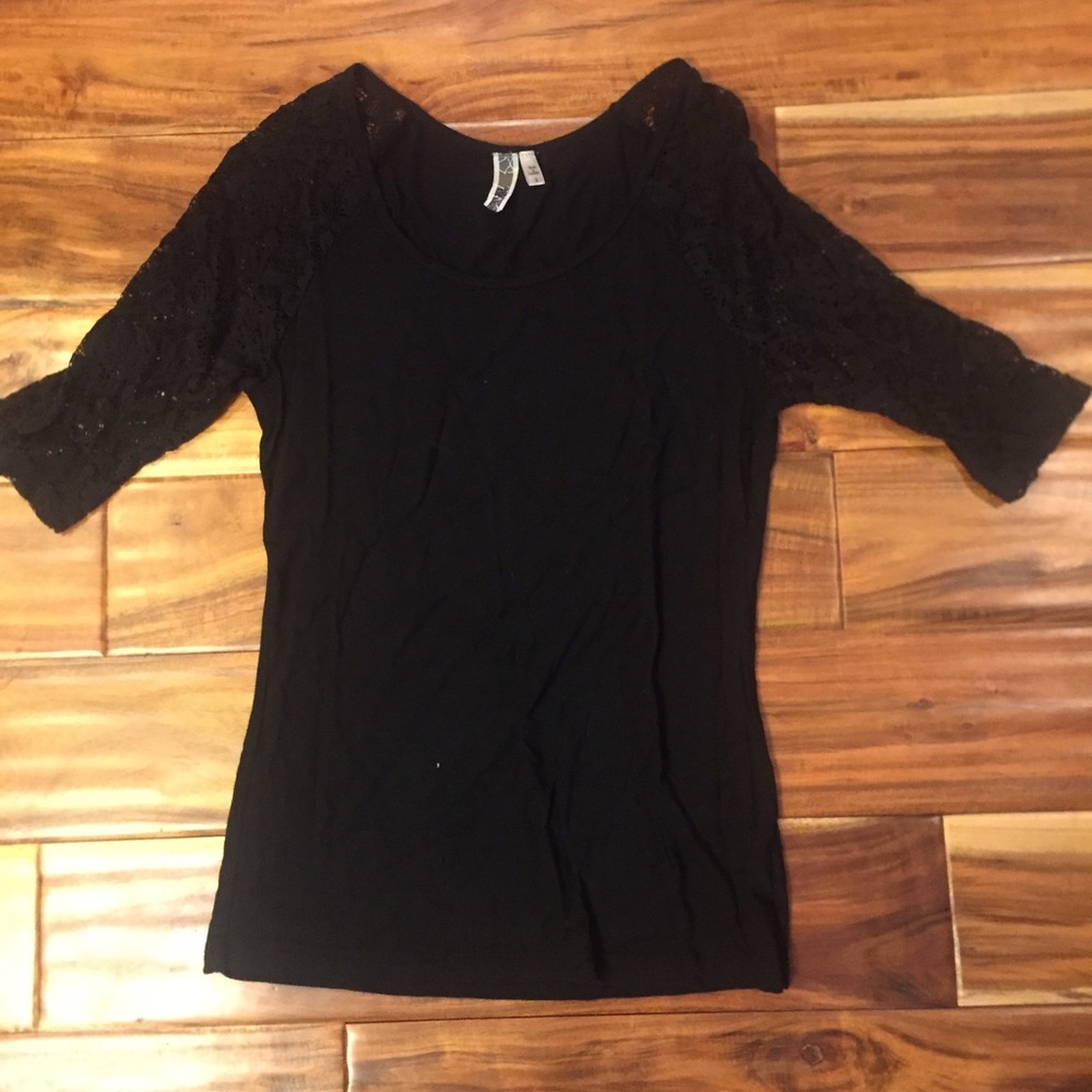 BKE Black Lace Top