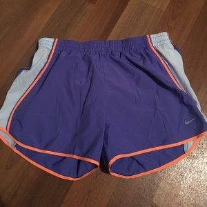 Blue and orange Nike shorts