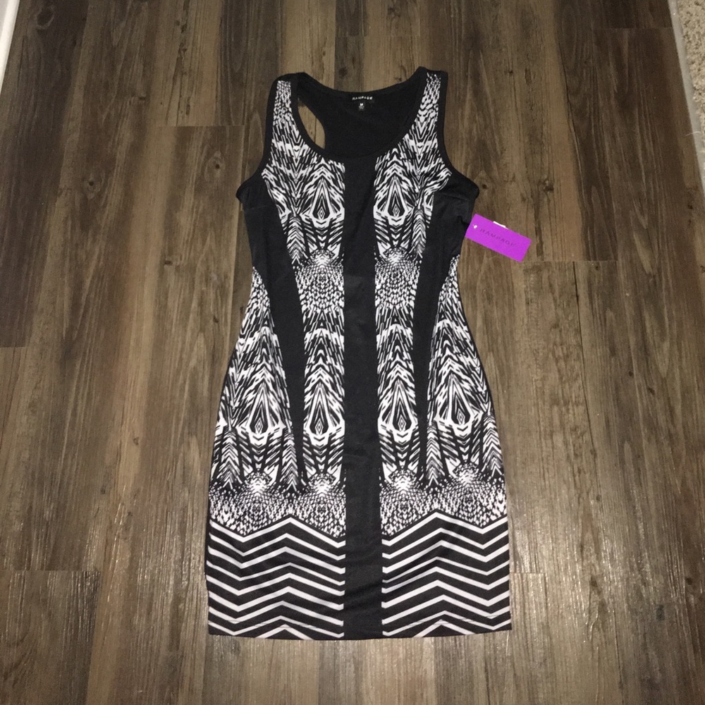 🆕Cute Black&White Patterned Dress