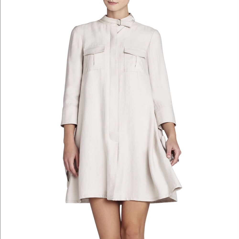 BCBG Emilee Cargo-Pocket Shirt Dress Size XS