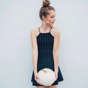 Black and White Grid Abigail Dress