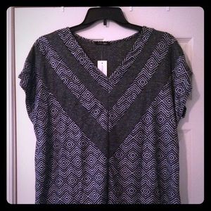 Papermoon Chorby Contrast V Neck Knit Top in Grey