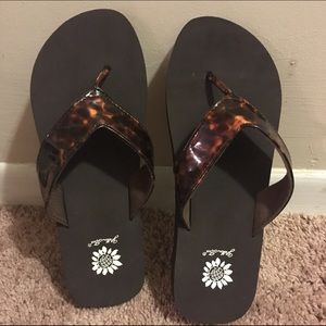YellowBox Flip-Flops: Tortoise/Brown