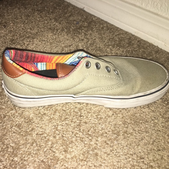 Men's Vans with leather trim (size 5) - Picture 2 of 3