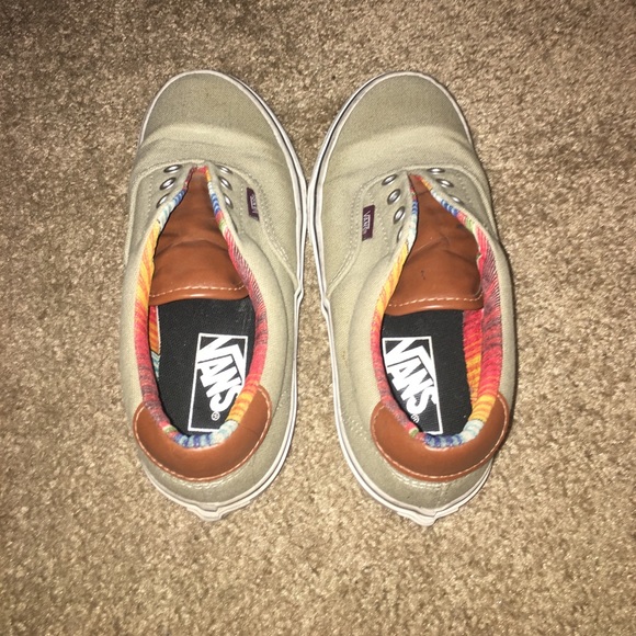 Men's Vans with leather trim (size 5) - Picture 3 of 3
