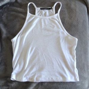 White halter tank top
