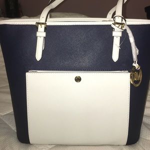 Michael Kors Jet Set Navy/White