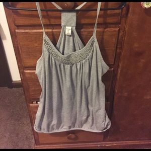 Racer back beaded tank