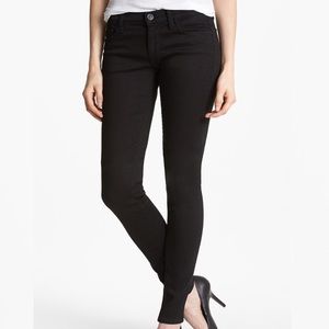 Hudson Jeans 'Colette' Black Mid Rise Skinny Jean
