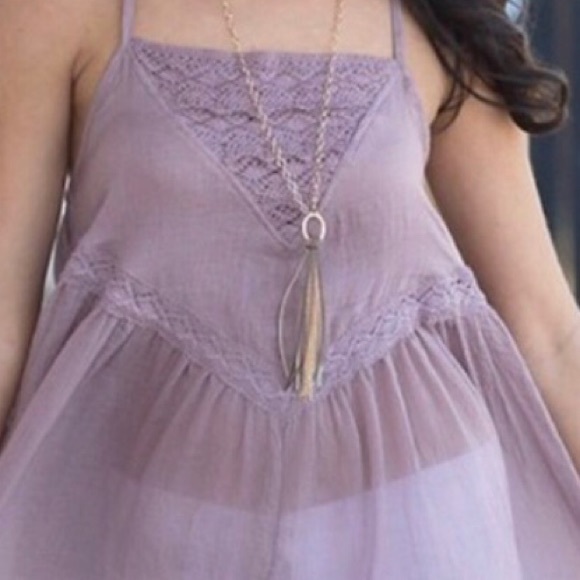 Gorgeous lilac Boho top - Picture 3 of 3