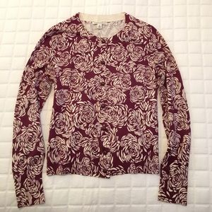 Rose Print Cardigan