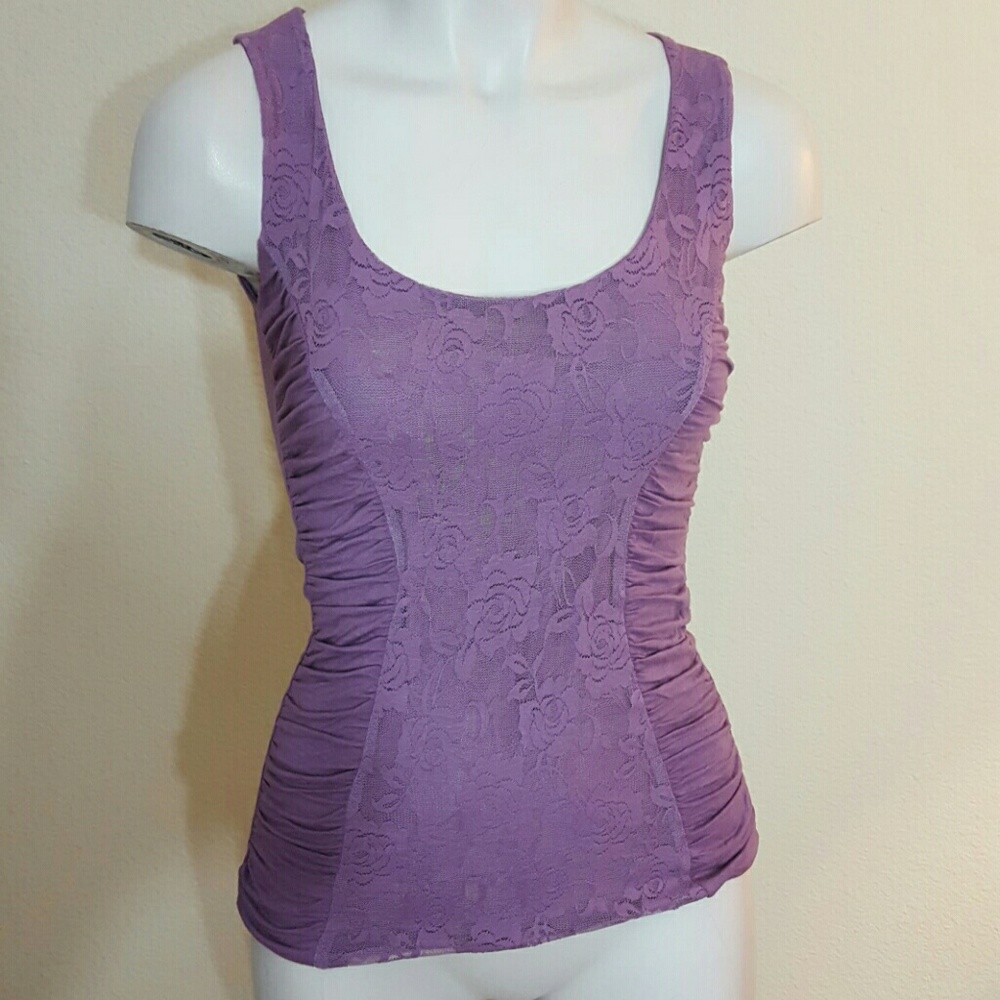 Truworths purple lace front shirt size 34.