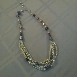 Multi strand mixed bead necklace