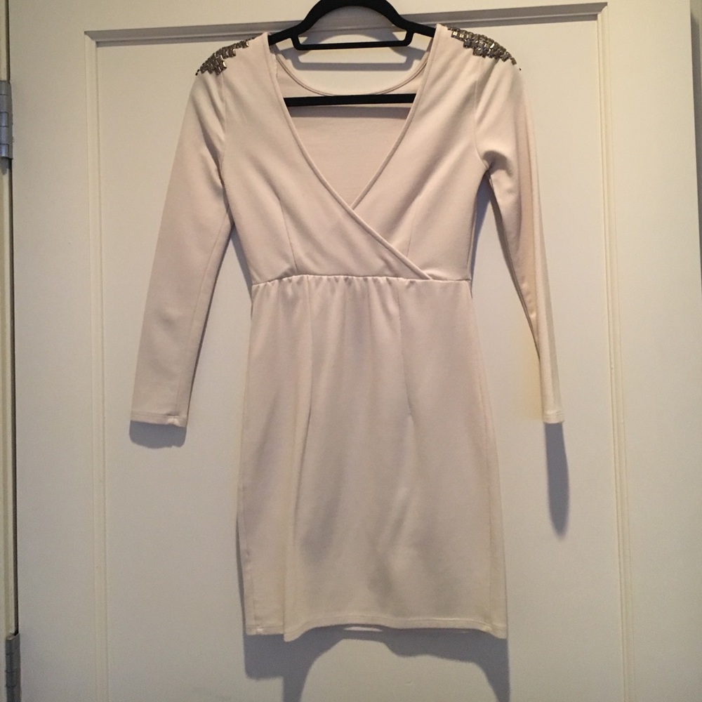 Silence + Noise cream mini party dress size XS