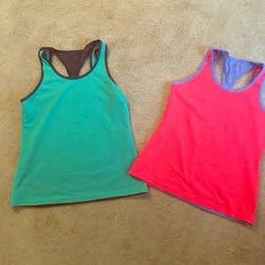 TWO racerback workout shirts. BOTH are reversible.