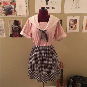 Vintage Pink Sailor Blouse
