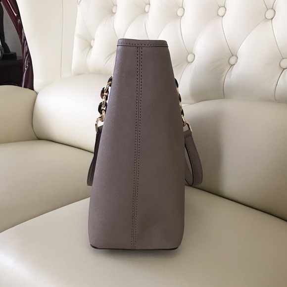 Michael Kors Cynthia Leather Satchel Bag - Picture 2 of 5