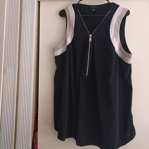 Alfani Sleeveless Tunic w/ Zipper Detail