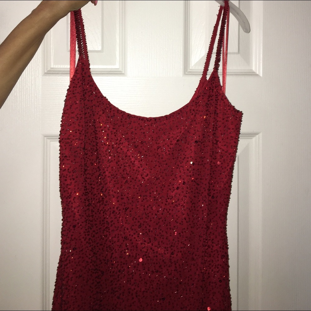 Gorgeous red beaded dress