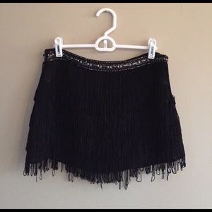 BLOWOUT Fringe Mini Skirt with Cute Waistband