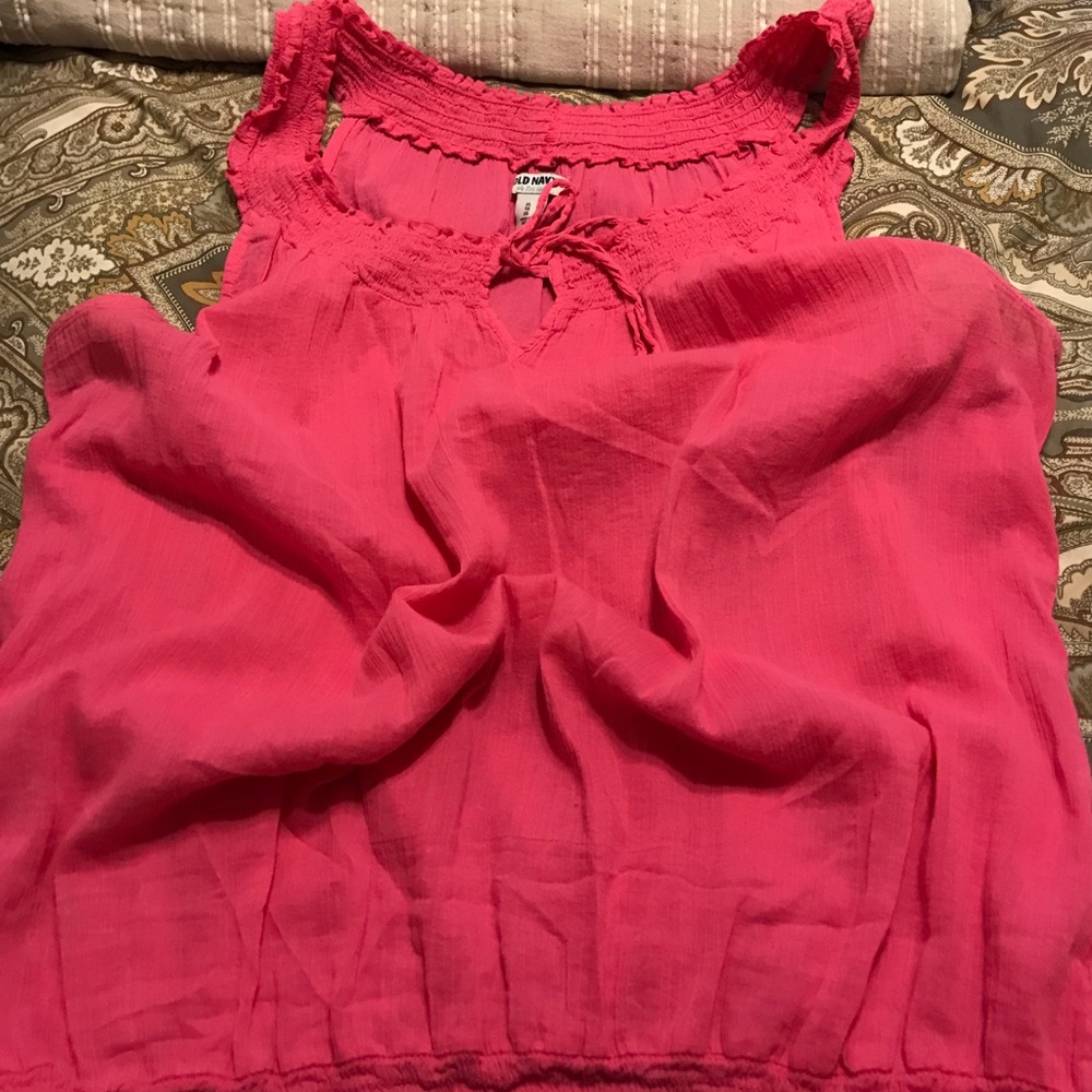 Pink crape tank
