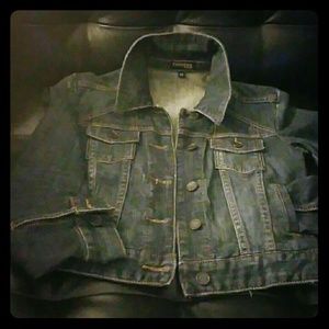Blue jean short waisted jacket , can be worn all