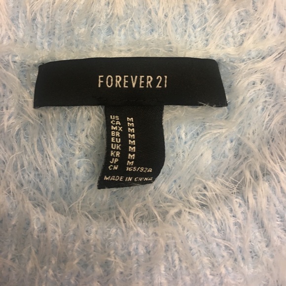 Forever 21 light blue sweater sz med - Picture 2 of 2