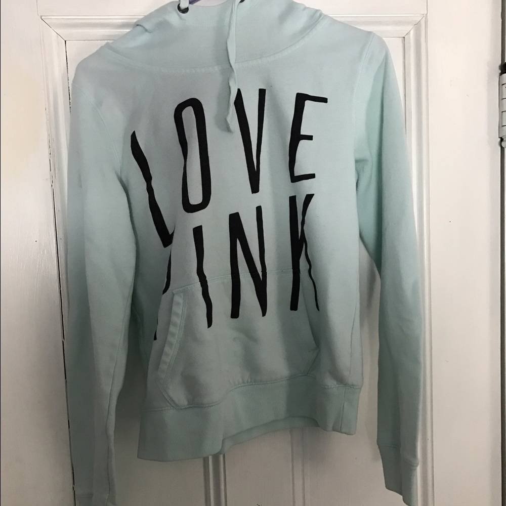 Baby Blue Pink Cowl Neck sweatshirt