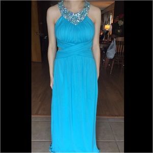 Teal Colored Prom Dress