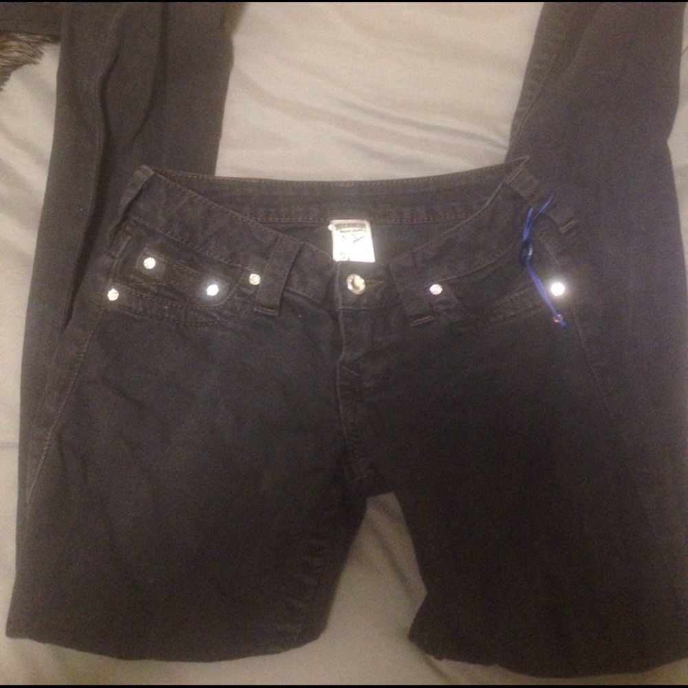 True religion straight/skinny jeans black