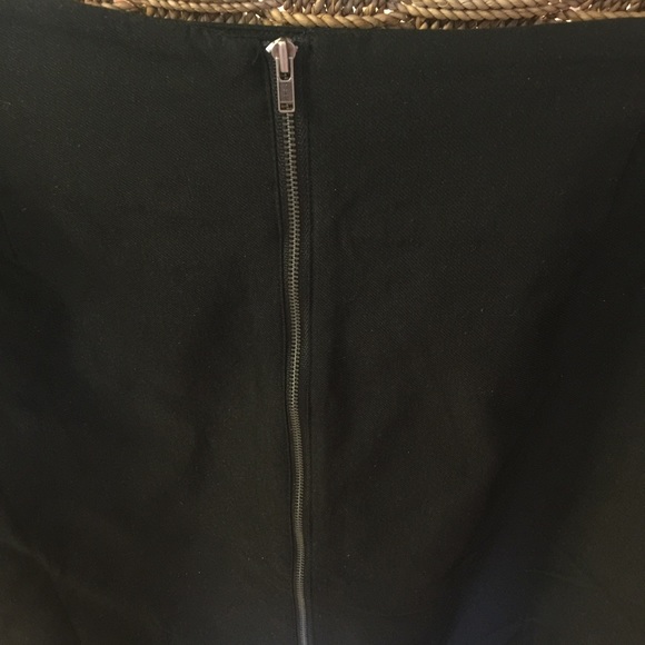 Black Zip Back Stretch Pencil Skirt Plus Size - Picture 3 of 4