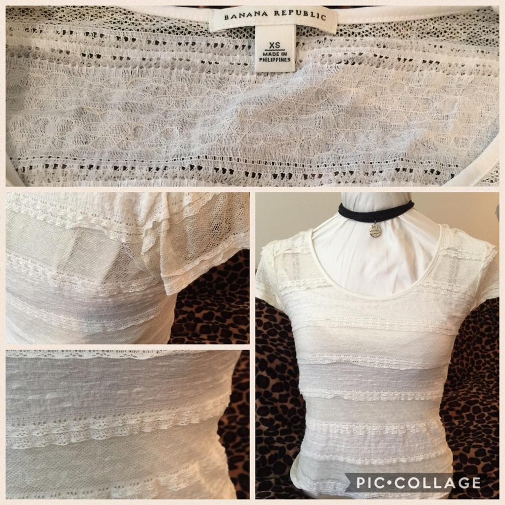 Lace shirt. Banana Republic. Size XS